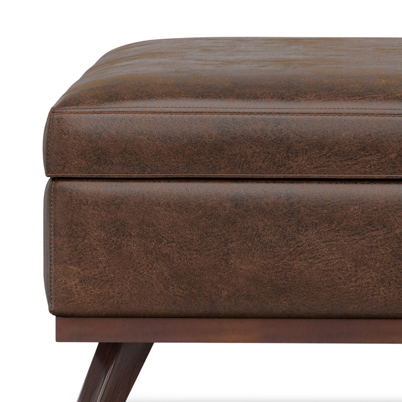 Owen - Multifunctional Square Coffee Table Storage Ottoman - R&R Furniture Gallery (Fountain Valley, CA)
