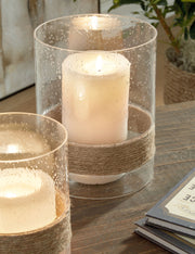 Eudocia - Candle Holder Set (Set of 2) - Clear - R&R Furniture Gallery (Fountain Valley, CA)