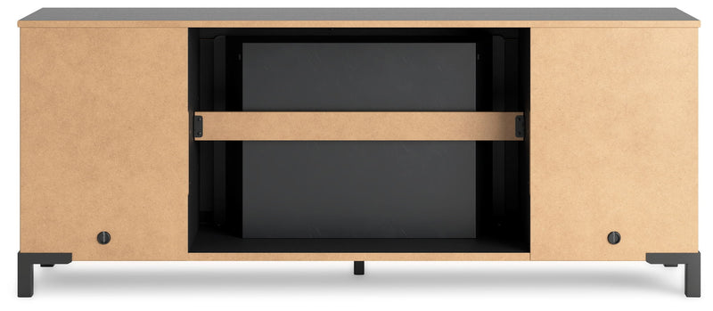 Cayberry - TV Stand With Fireplace - Black - R&R Furniture Gallery (Fountain Valley, CA)