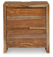 Dressonni - Two Drawer Night Stand - Brown - R&R Furniture Gallery (Fountain Valley, CA)