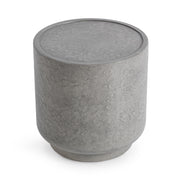 Sania - Outdoor Round Accent Table - Dark Gray - R&R Furniture Gallery (Fountain Valley, CA)