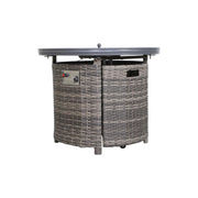 Wicker Outdoor Lounge Set With Cushions And Fire Pit - R&R Furniture Gallery (Fountain Valley, CA)