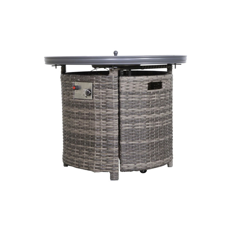 Wicker Outdoor Lounge Set With Cushions And Fire Pit - R&R Furniture Gallery (Fountain Valley, CA)