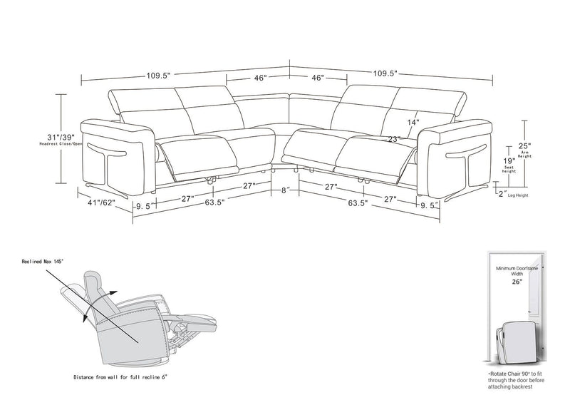1126 - L-Shaped Sectional Sofa