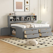 Daybed With 2 Bedside Cabinets, Upper Shelves And 4 Drawers - R&R Furniture Gallery (Fountain Valley, CA)