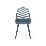 Pair of Noble House Lily chairs in a modern design set, featuring cushioned seats and sleek wooden legs.