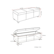 Avalon - Multifunctional Storage Ottoman Bench - R&R Furniture Gallery (Fountain Valley, CA)