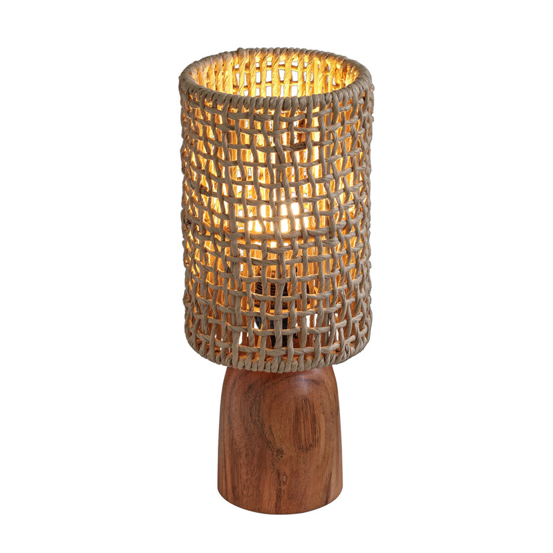 Kombu - Raffia and Wood Small Table Lamp - Natural - R&R Furniture Gallery (Fountain Valley, CA)
