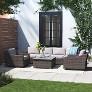 Stylish Sofa Seating Group With Cushions Perfect For Outdoor Gatherings - R&R Furniture Gallery (Fountain Valley, CA)
