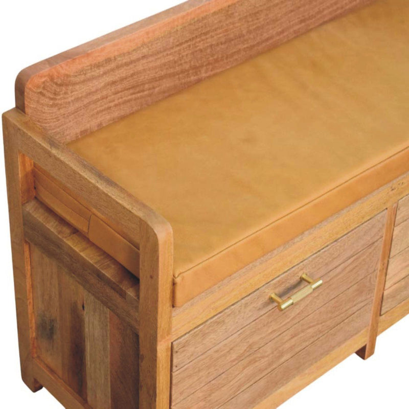 Oxford - 2 Drawer Storage Bench - Beige - R&R Furniture Gallery (Fountain Valley, CA)
