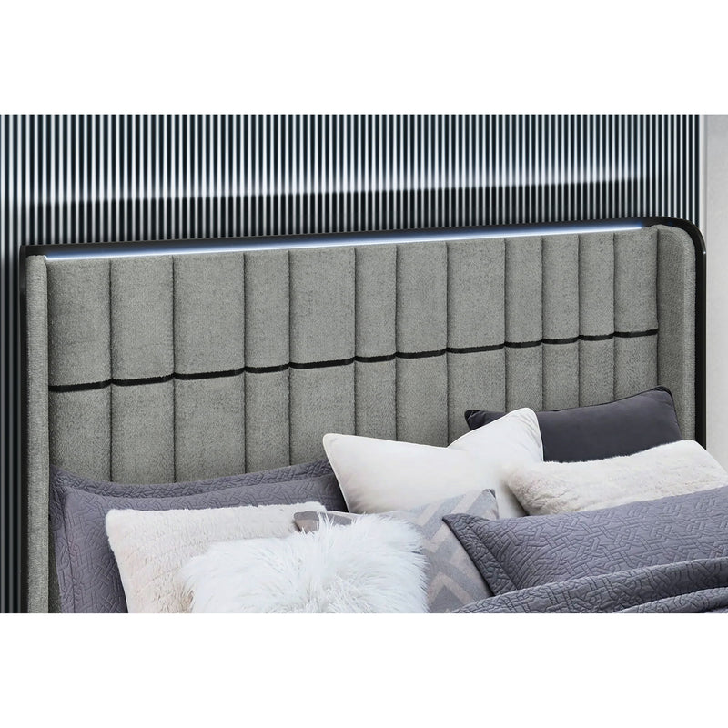 Isaiah - Bed With TV Lift-LED Speakers And Fireplace - R&R Furniture Gallery (Fountain Valley, CA)