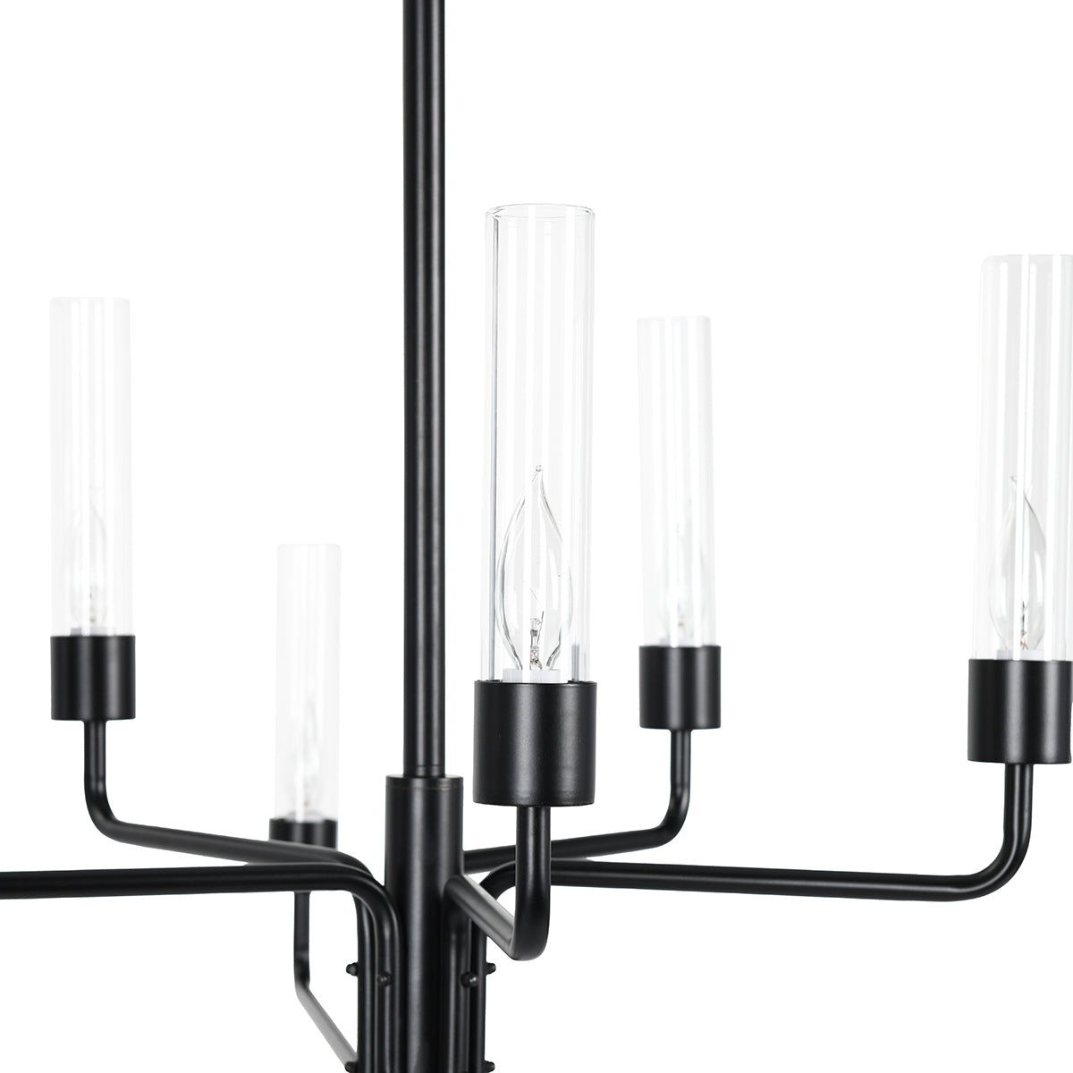 Madeline - Chandelier - Matte Black - R&R Furniture Gallery (Fountain Valley, CA)