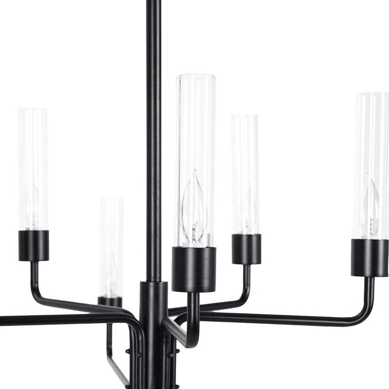 Madeline - Chandelier - Matte Black - R&R Furniture Gallery (Fountain Valley, CA)
