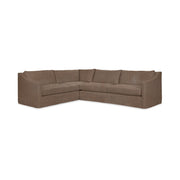 Classic Home Kipton upholstered corner sectional with plush fabric, featuring a modern stationary design and spacious seating.