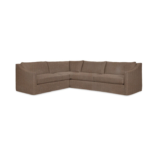 Classic Home Kipton upholstered corner sectional with plush fabric, featuring a modern stationary design and spacious seating.