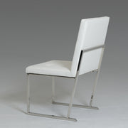 Click - Modern White Leatherette Dining Chair (Set of 2)
