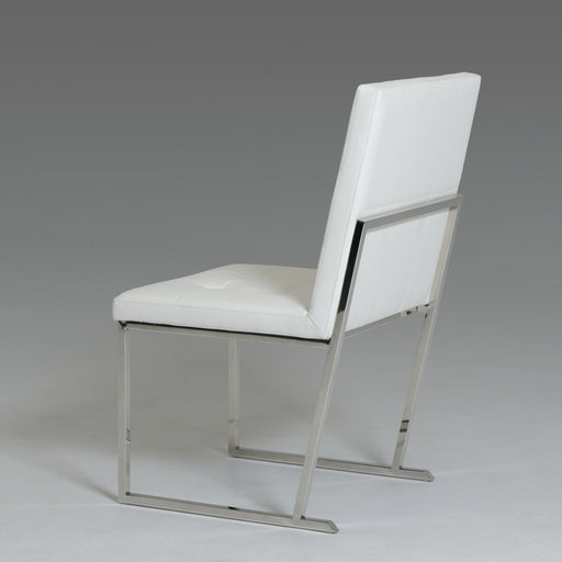 Click - Modern White Leatherette Dining Chair (Set of 2)