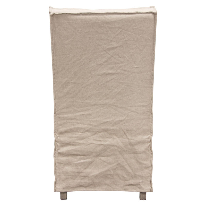 Sonoma 2-Pack Dining Chairs with Wood Legs and Sand Linen Removable Slipcover by Diamond Sofa