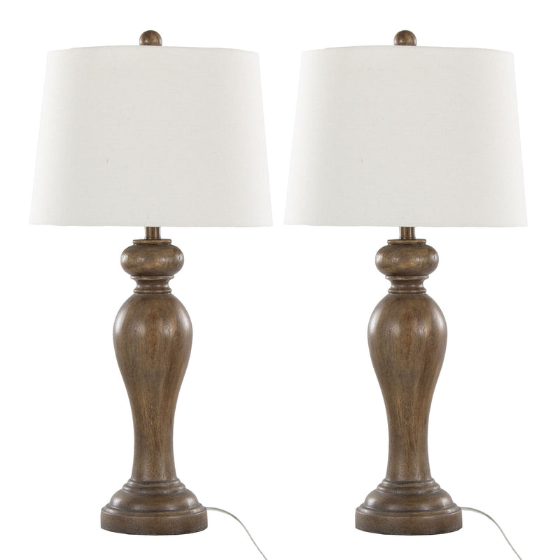 Pair of Lumi Source Peppa contemporary table lamps with sleek, modern design, set of 2, ideal for stylish home lighting.