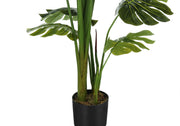 55" Tall, Artificial Plant, Monstera Tree, Indoor, Faux, Fake, Floor, Greenery, Potted, Real Touch, Decorative - Green / Black - R&R Furniture Gallery (Fountain Valley, CA)