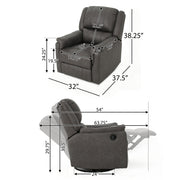 Noble House contemporary swivel glider recliner chair with plush cushioning and sleek design, perfect for modern living rooms.