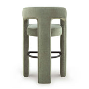 TOV Furniture Malone counter height stool with wooden legs and cushioned seat, 24-27 inch height, modern design.