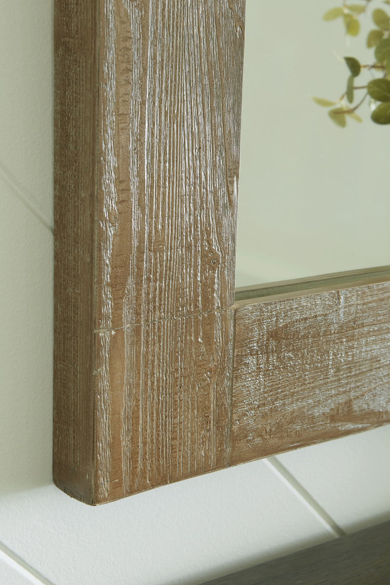 Waltleigh - Accent Mirror - Distressed Brown - R&R Furniture Gallery (Fountain Valley, CA)