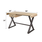 Danton - Executive Writing Desk - Gold Aluminum - R&R Furniture Gallery (Fountain Valley, CA)