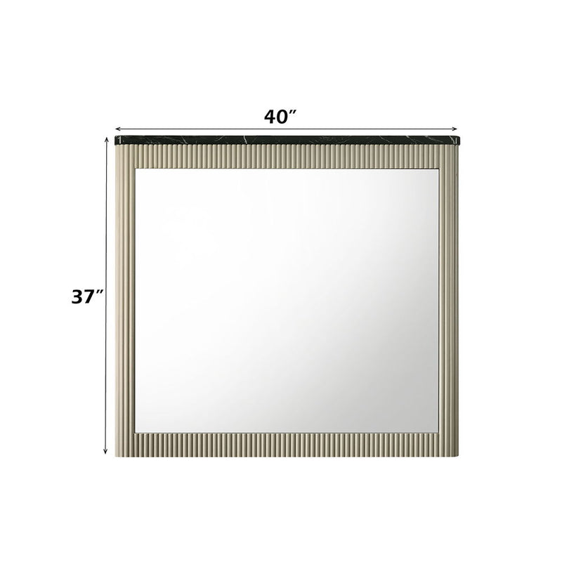Travonte - Mirror - Gray / Beige - R&R Furniture Gallery (Fountain Valley, CA)