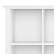 Simpli-Home Acadian handcrafted cube storage organizer with multiple compartments for versatile home organization.
