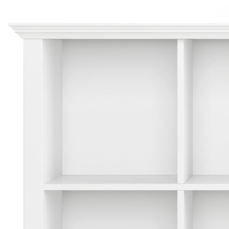 Simpli-Home Acadian handcrafted cube storage organizer with multiple compartments for versatile home organization.