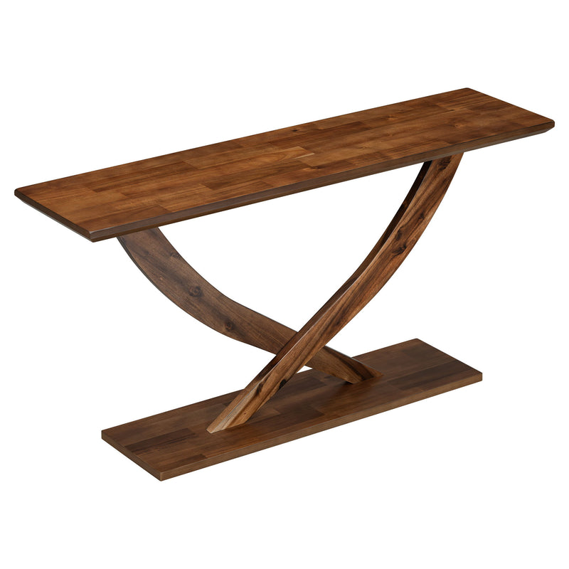 Console Table With Cross Leg Base And Reinforced Support Plate - R&R Furniture Gallery (Fountain Valley, CA)