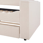 Upholstered Daybed With Storage Armrests, Trundle And Latest Integrated tooth Audio System - R&R Furniture Gallery (Fountain Valley, CA)