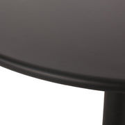 Noble House Terra Nova bistro set with matte black finish, includes two chairs and a round table for outdoor patio use.
