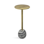Melene - Side Table - Gray / Gold - R&R Furniture Gallery (Fountain Valley, CA)