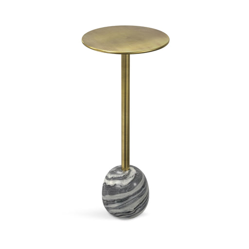 Melene - Side Table - Gray / Gold - R&R Furniture Gallery (Fountain Valley, CA)