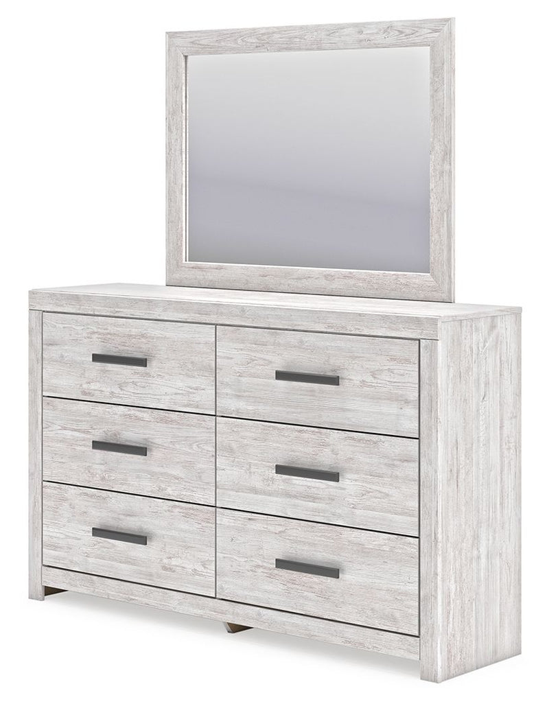 Cayboni - Dresser And Mirror - Whitewash - R&R Furniture Gallery (Fountain Valley, CA)