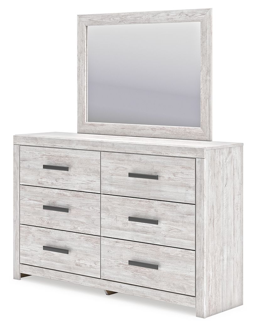 Cayboni - Dresser And Mirror - Whitewash - R&R Furniture Gallery (Fountain Valley, CA)