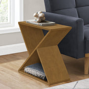 Contemporary 8th Street accent side table with sleek design, featuring a round top and modern wooden finish.