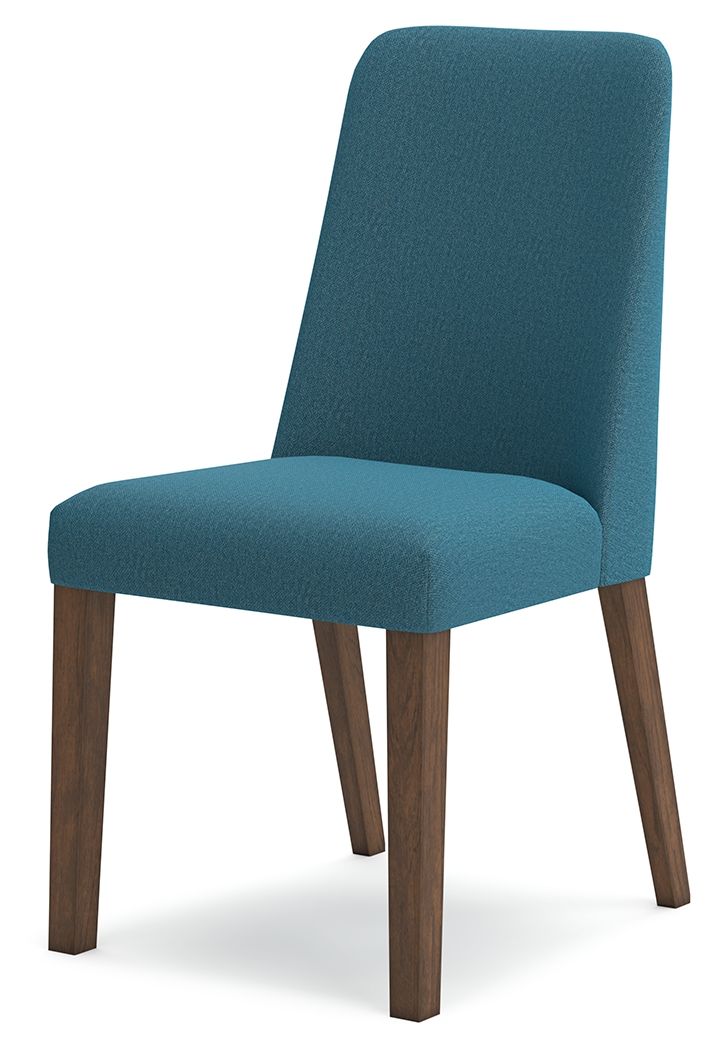 Lyncott - Dining Uph Side Chair (Set of 2) - Blue / Brown - R&R Furniture Gallery (Fountain Valley, CA)
