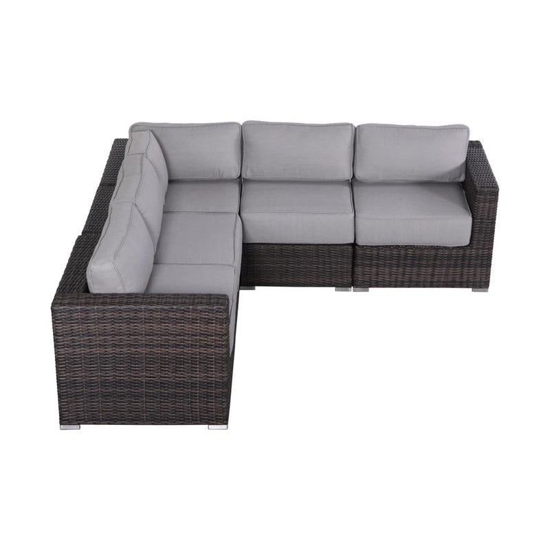Luxurious Wicker Patio Sectional With Weather Resistant Sunbrella Cushions - R&R Furniture Gallery (Fountain Valley, CA)