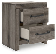 Graystorm - Two Drawer Night Stand - Brown Gray - R&R Furniture Gallery (Fountain Valley, CA)