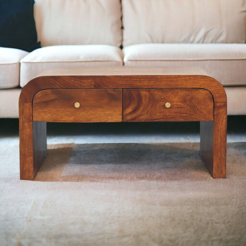 Darcy - Coffee Table, 2 Drawer - Chestnut - R&R Furniture Gallery (Fountain Valley, CA)