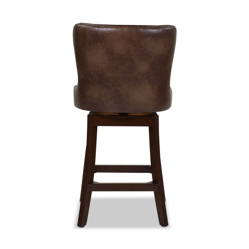 Holmes - Tufted High Back 360 Swivel Counter Height Barstool - R&R Furniture Gallery (Fountain Valley, CA)