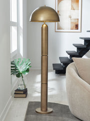 Signature Design by Ashley Wendfield metal floor lamp with a sleek, modern design and adjustable arm for ambient lighting.