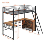 Loft Bed & 3 Layers Of Shelves And L-Shaped Desk - R&R Furniture Gallery (Fountain Valley, CA)