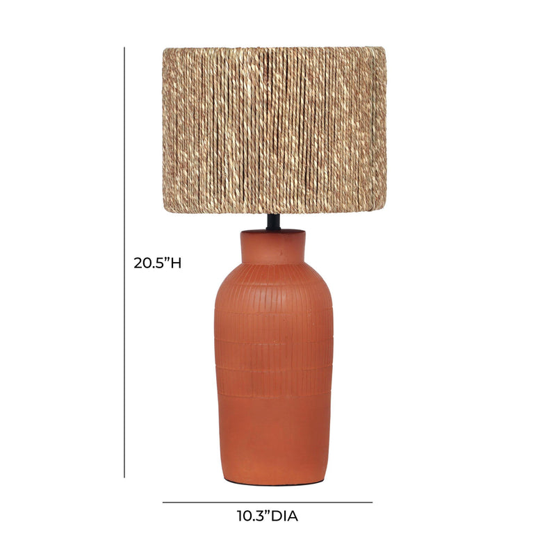Atrani - Table Lamp - Natural / Terracotta - R&R Furniture Gallery (Fountain Valley, CA)