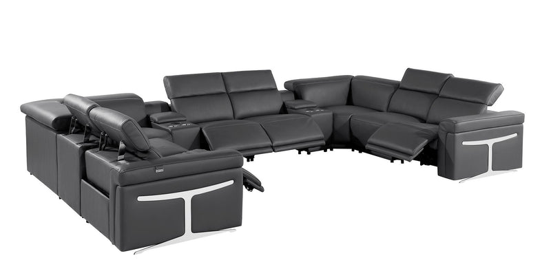 1126 - 10-Piece U-Shaped Sectional Sofa In With 4 Power Recliners & Power Headrests