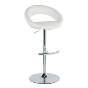 Lumi Source Posh contemporary adjustable barstool set with swivel, rounded T footrest, featuring modern design and sleek finish.
