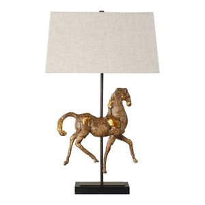 Table Lamp - Aged Brown / Black